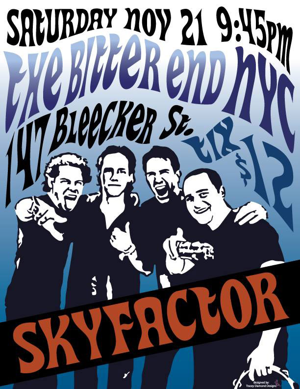 Skyfactor show poster by Tracey Diamond Designs