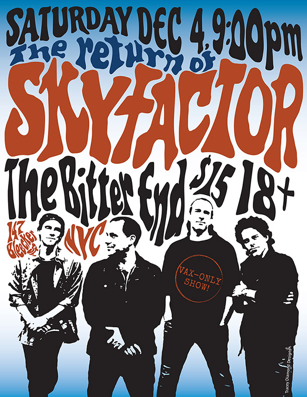 Skyfactor show poster by Tracey Diamond Designs